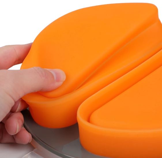 Round Silicone Collapsible Bowl Lunch Box With Lid
