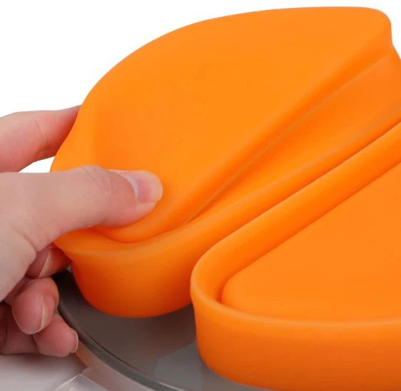 Round Silicone Collapsible Bowl Lunch Box With Lid