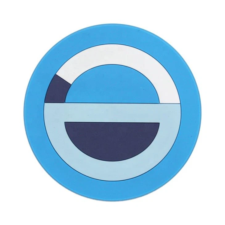 Round Soft PVC Cup Mat With Logo