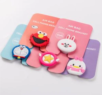 Cartoon Silicone Bracket Retractable pliye milti-fonksyon Popp