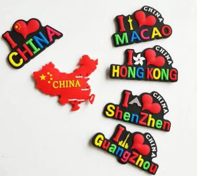 Diferan Peyi Mondyal Vil Souvenir 3D Silicone Frijidè Magnet