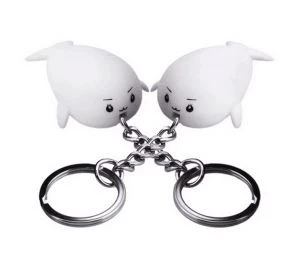 Silisyòm Keychain Pi bon kalite 3D Pvc Mouft Rubber Keychains