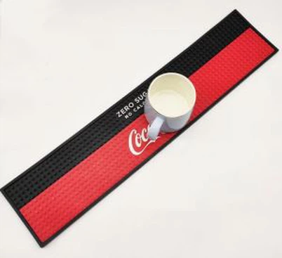 3D Logo PVC Bar Counter Mat Sèvis kourè tapi