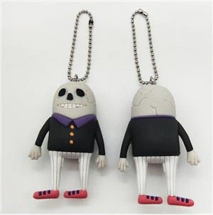 3D Soft Rubber Keychain Pvc Key Holder Metal Keychain Pou Nwèl Kado