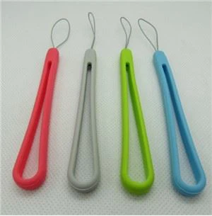 Soft kawotchou silikon men ponyèt lanyards pou boutèy tas