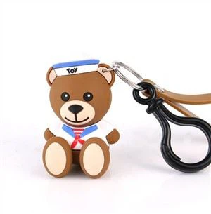 Cute 3D PVC Keychain kawotchou poupe kle chèn silikon kle Holer