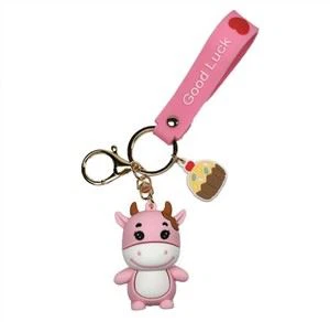 Pèsonalize 2D 3D Keychains kawotchou Silikon Titilè kle bag kle