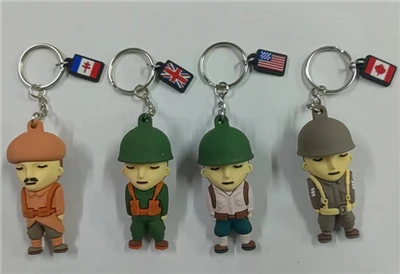 Silikon Keyring desen mou kawotchou 3d Figi Keychains